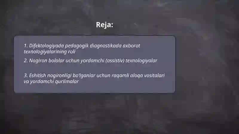 Difektologiya sohasida axborot texnologiyalaridan foydalanish 2