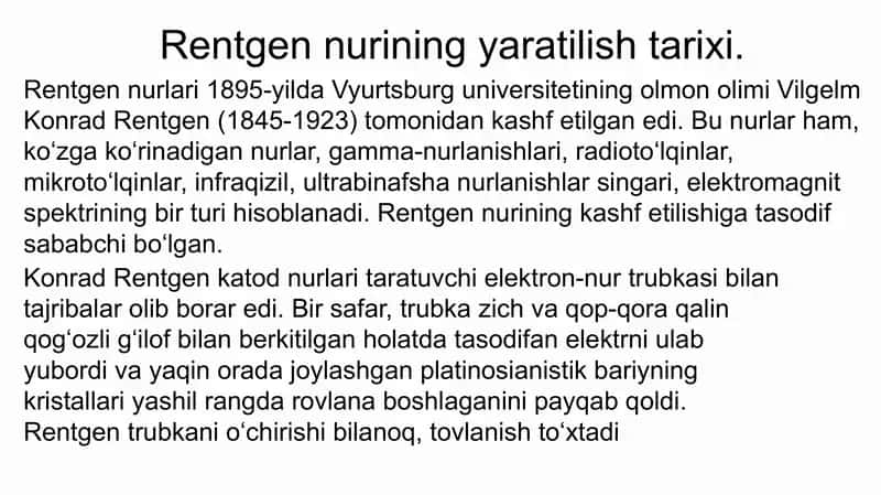 Rentgennurlanishga asoslangan zamonaviy tashhis usullari 2