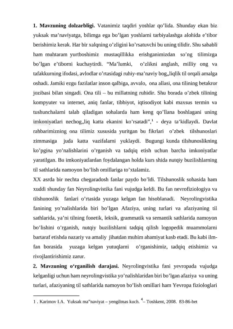 Afaziya turlari va uning namoyon boʻlishi hamda bartaraf etish metodikasi 2