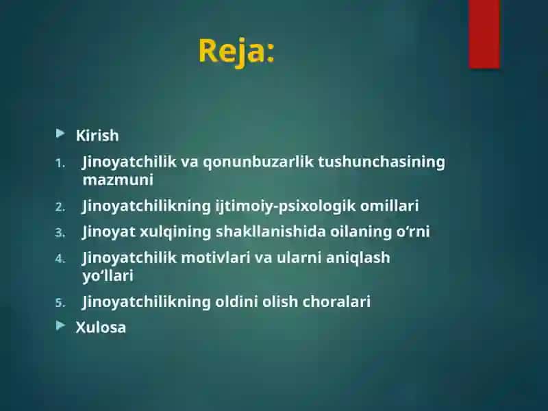 Jinoyatchilik va qonunbuzarlik xulqi va uning motivlari 2
