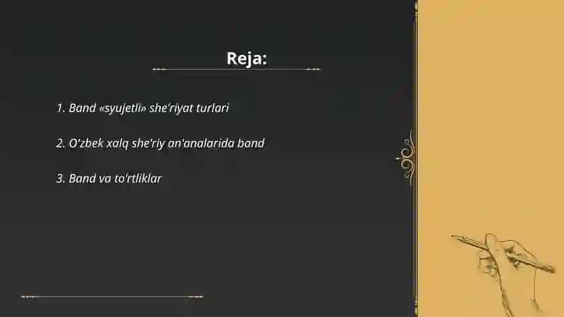 Bandga asoslangan she'riy shakllar 2