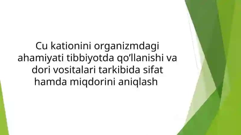 Miskationning organizmdagi ahamiyati 2