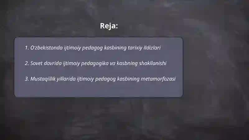 Oʻzbekistonda ijtimoiy pedagog kasbining paydo boʻlishi 2