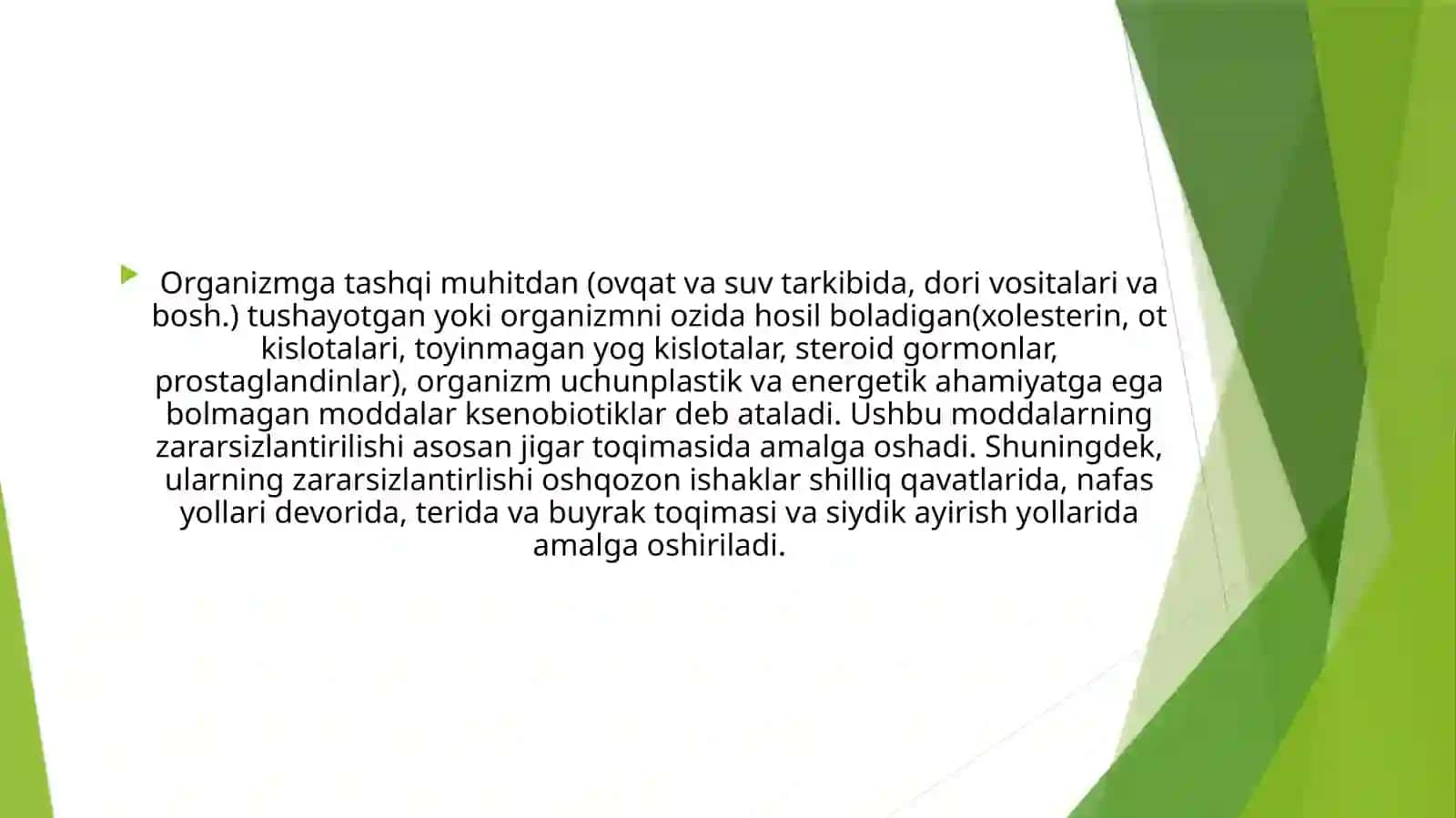 Toksin moddalarni jigarda zararsizlantirish 2