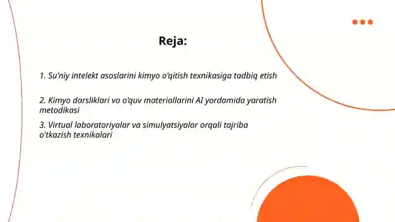 Kimyo o‘qitishda su’niy intelektdan foydalanish texnikasining shakllanishi 2