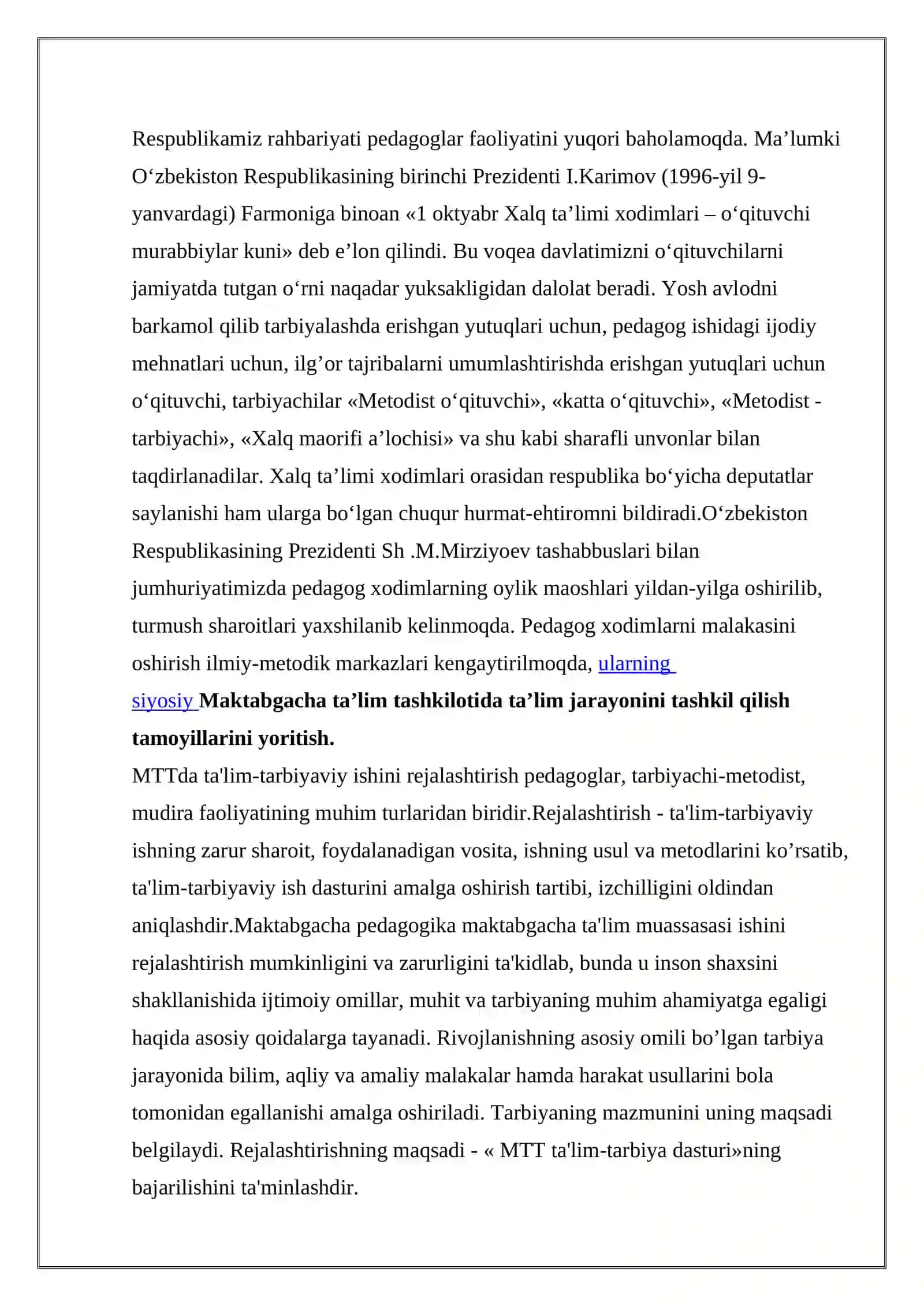Ish Rejasini Tuzish Metodikasi 2