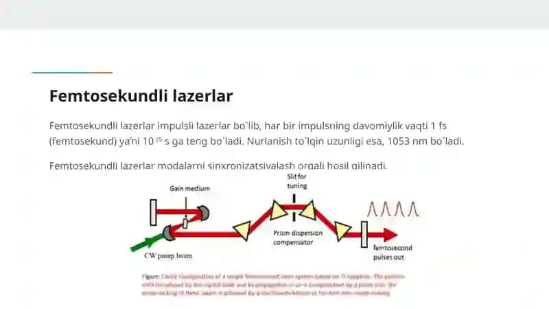 Femtosekundli lazerlarning tibbiyotda qo`llanilishi 2