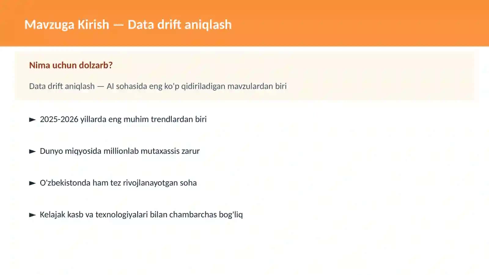 Data drift aniqlash 2