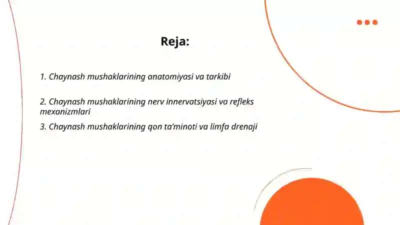 Chaynash mushaklarini ishi va kuchi 2