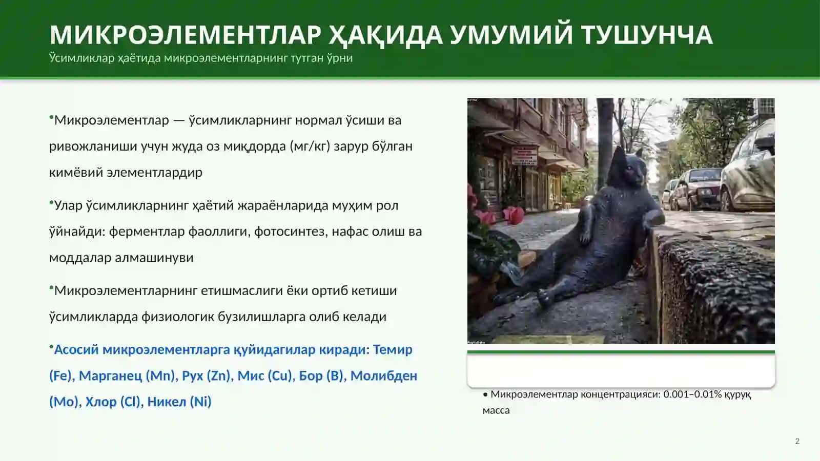 МИКРОЭЛЕМЕНТЛАР ВА УЛАРНИНГ ФИЗИОЛОГИК АҲАМИЯТИ 2