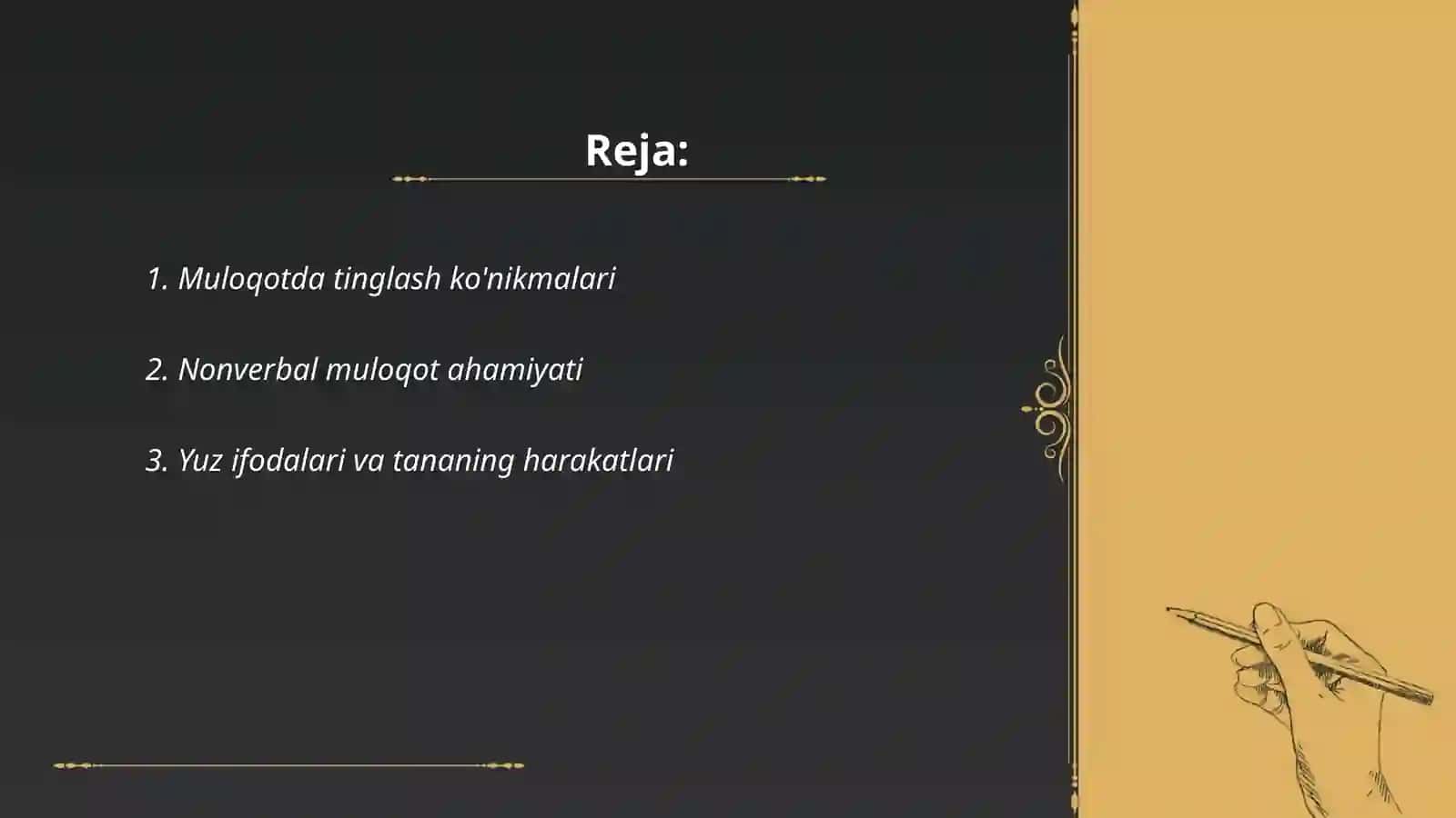 Muloqotda tinglash ko'nikmalari 2