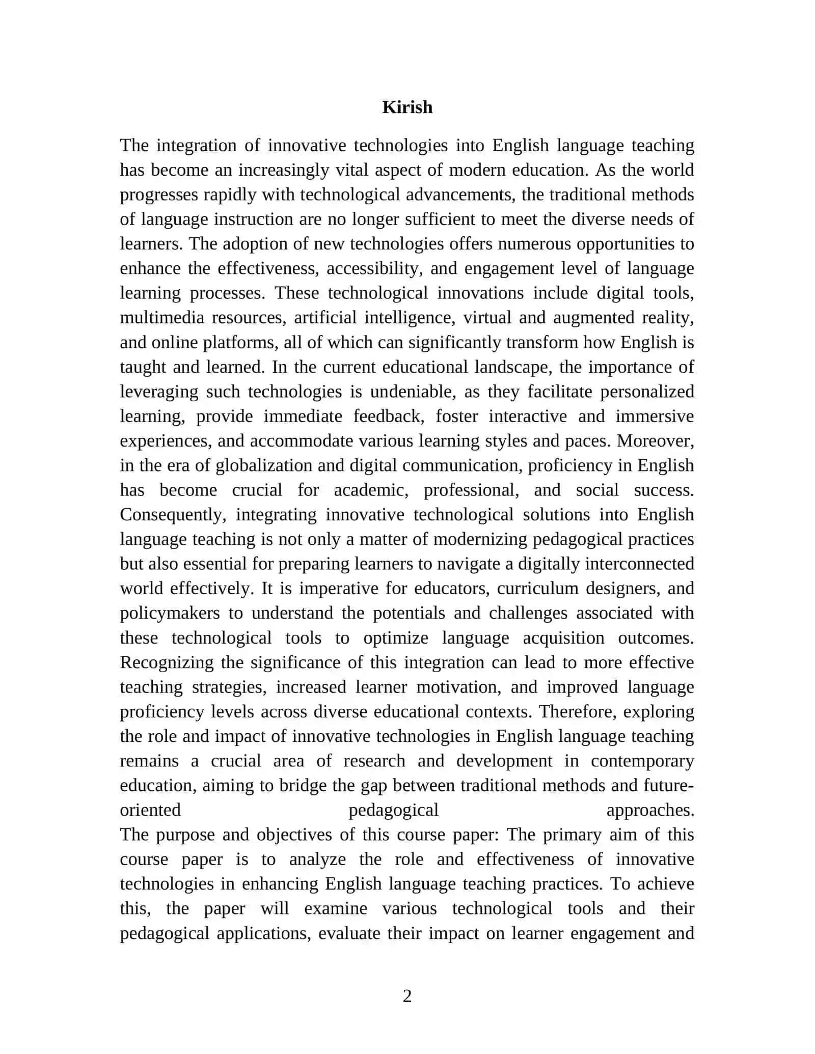 Innovative Technologies in English Language Teaching 2