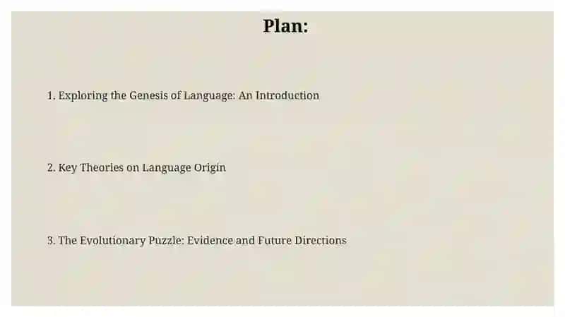 Theories on the origin of language 2
