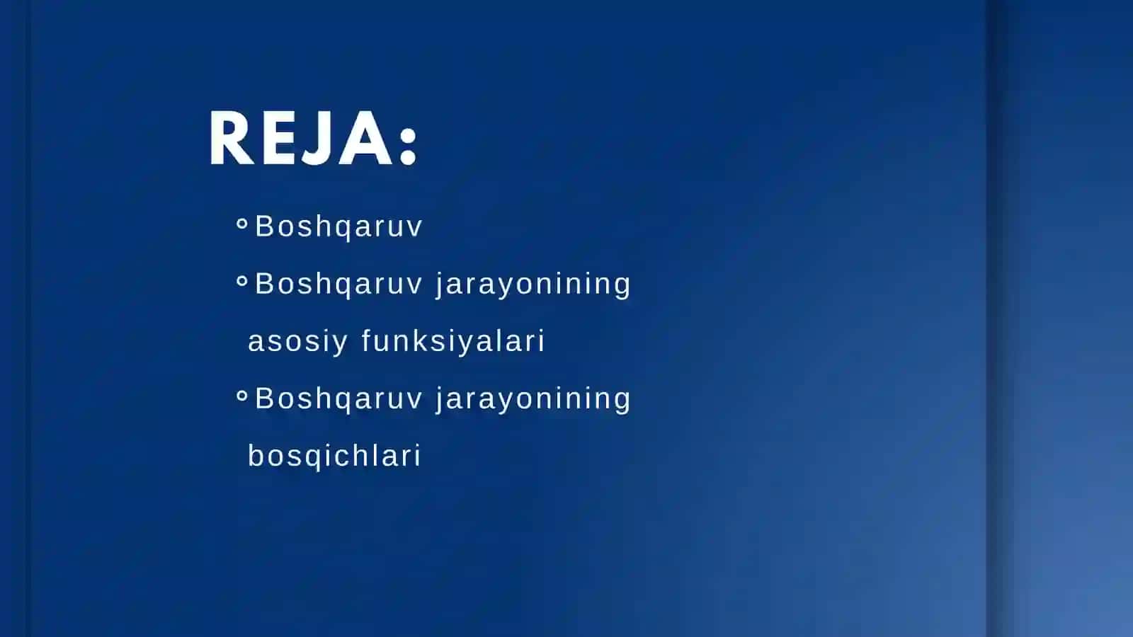 Boshqaruv jarayoni 2
