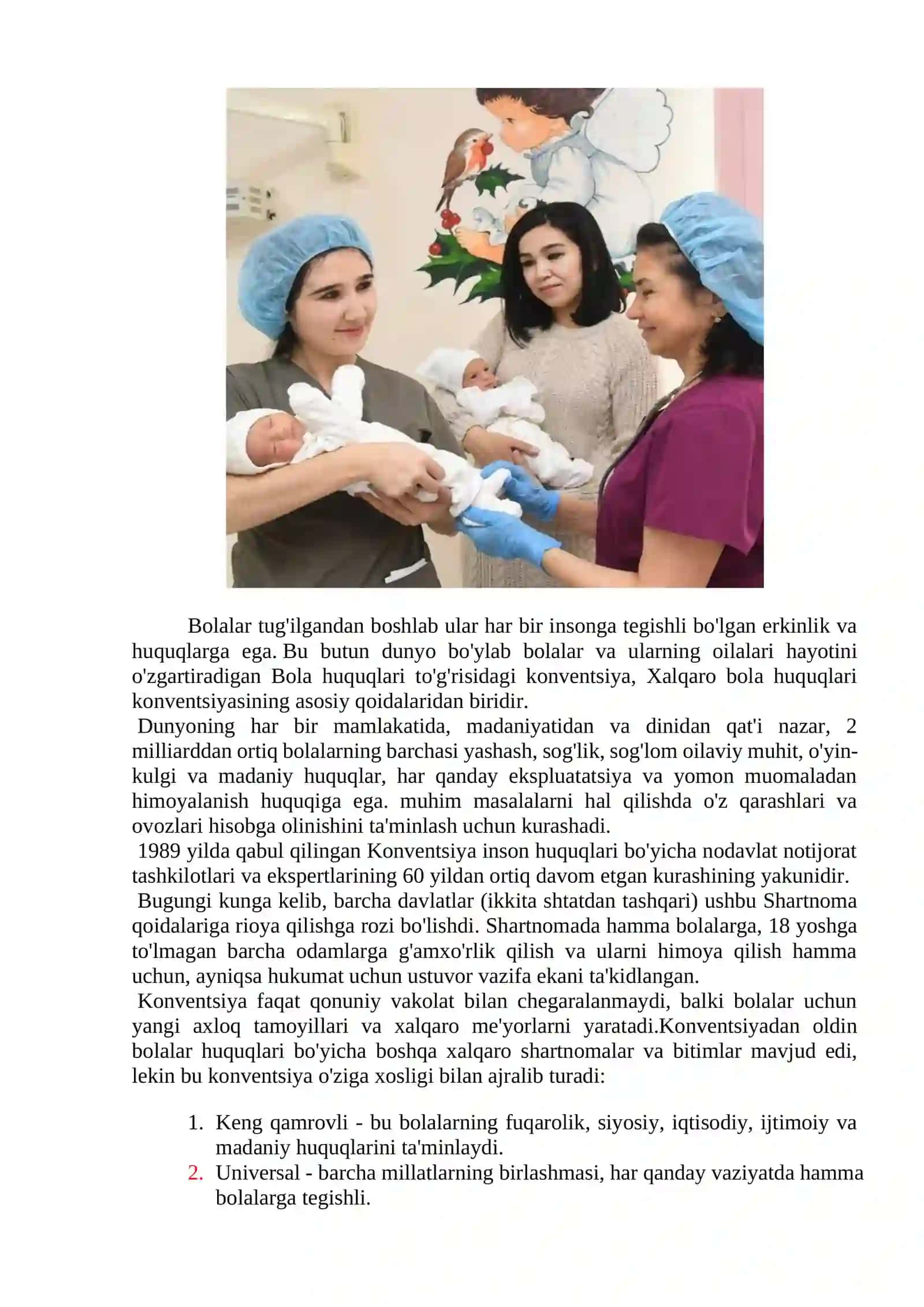 Bolalarga va o’smirlarga davolash-profilaktik yordam ko’rsatuishning zamonaviy tamoyillari 2