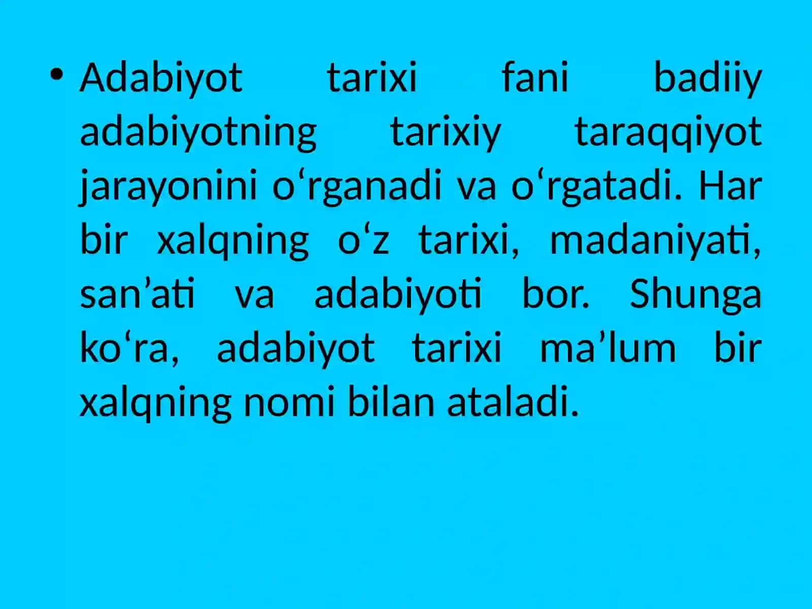 Mumtoz adabiyotga kirish kursining maqsad va vazifalari 2