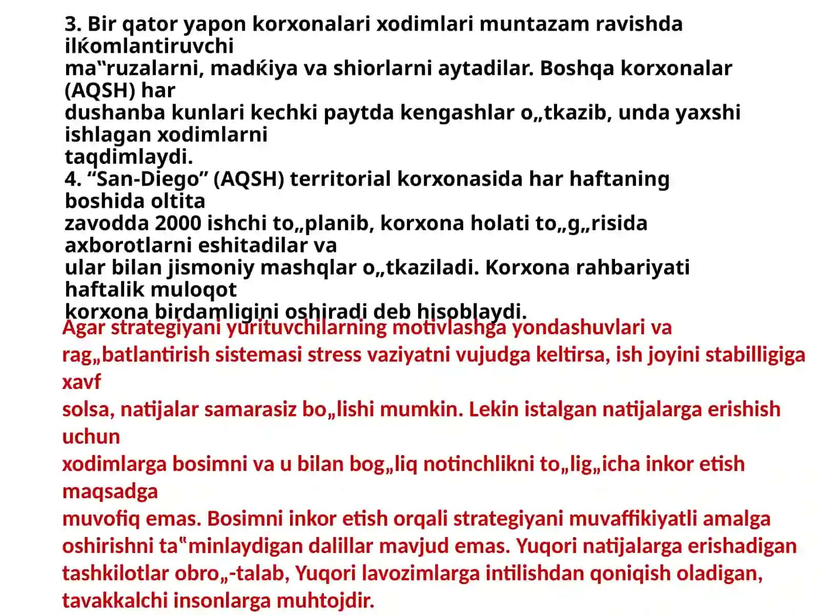 Strategiyani quvvatlovchi moddiy rag'batlantirish tizimi 2