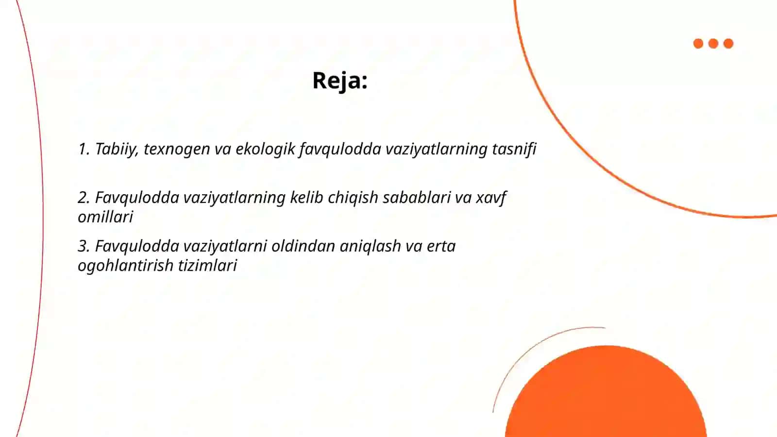 Tabiiy, texnogen, ekologik xususiyatli favqulodda vaziyatlar 2