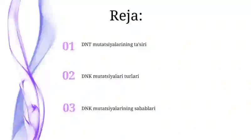 DNK mutatsiyasi 2