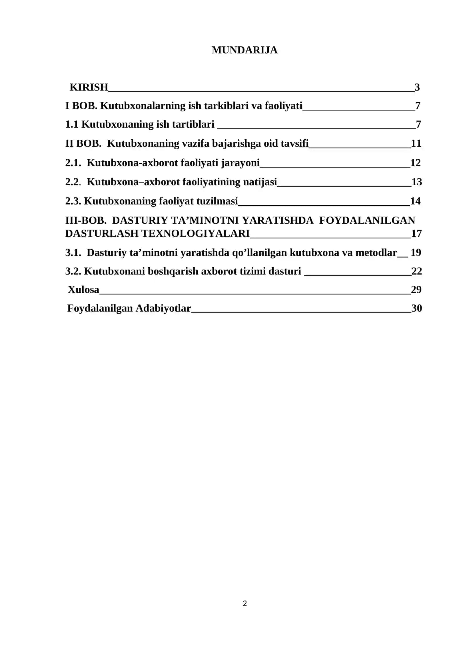 Kutubxonani boshqarish axborot tizimi 2