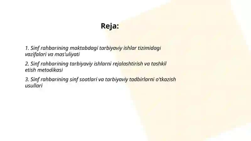 Maktabdagi tarbiyaviy ishlar tizimida sinf rahbarining faoliyati 2