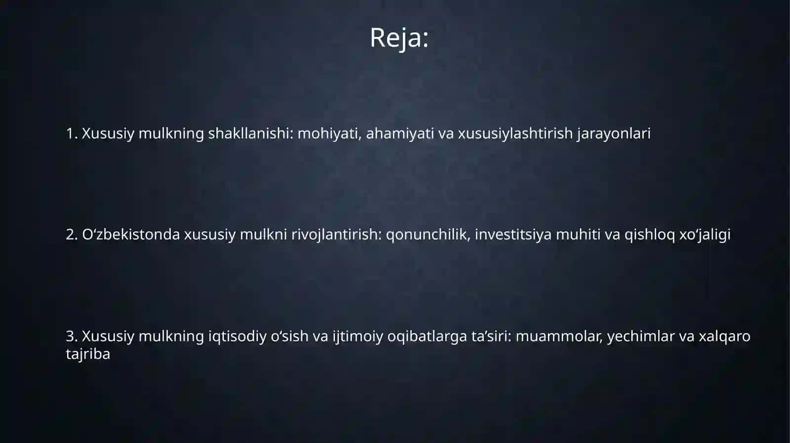 Xususiy mulkning shakilanishi 2