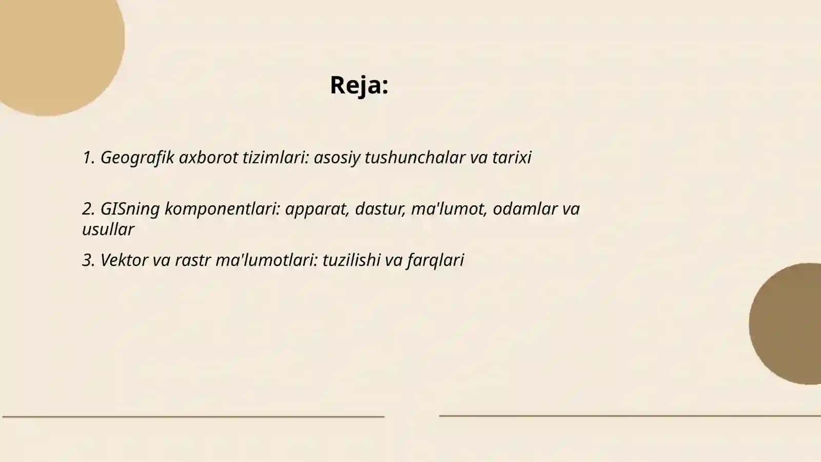 Geografik axborot tizimlari 2