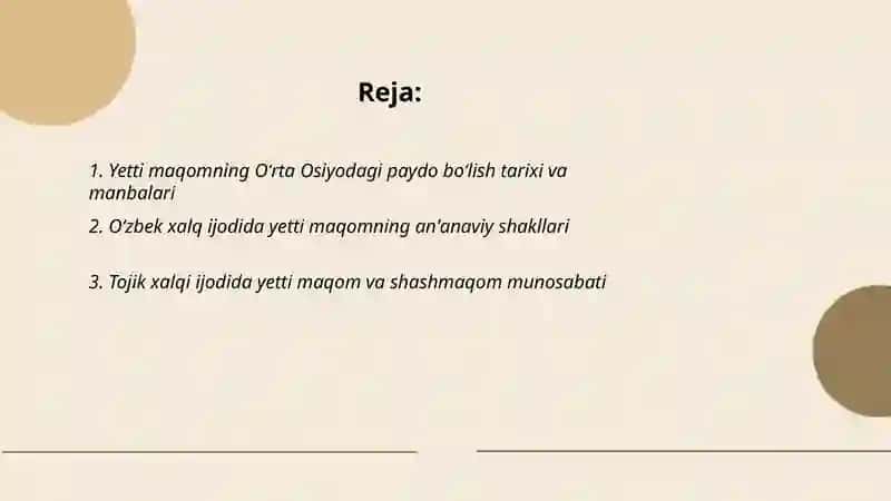 Oʻrta Osiyo xalqlari ijodida yetti maqom 2