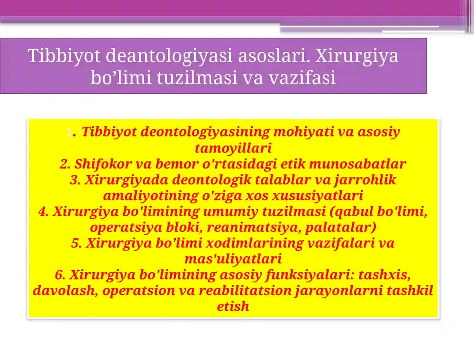 Tibbiyot deontologiyasining asoslari 2