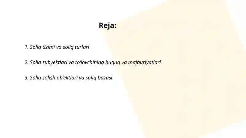 Soliqlar va yig‘imlar hisobi 2