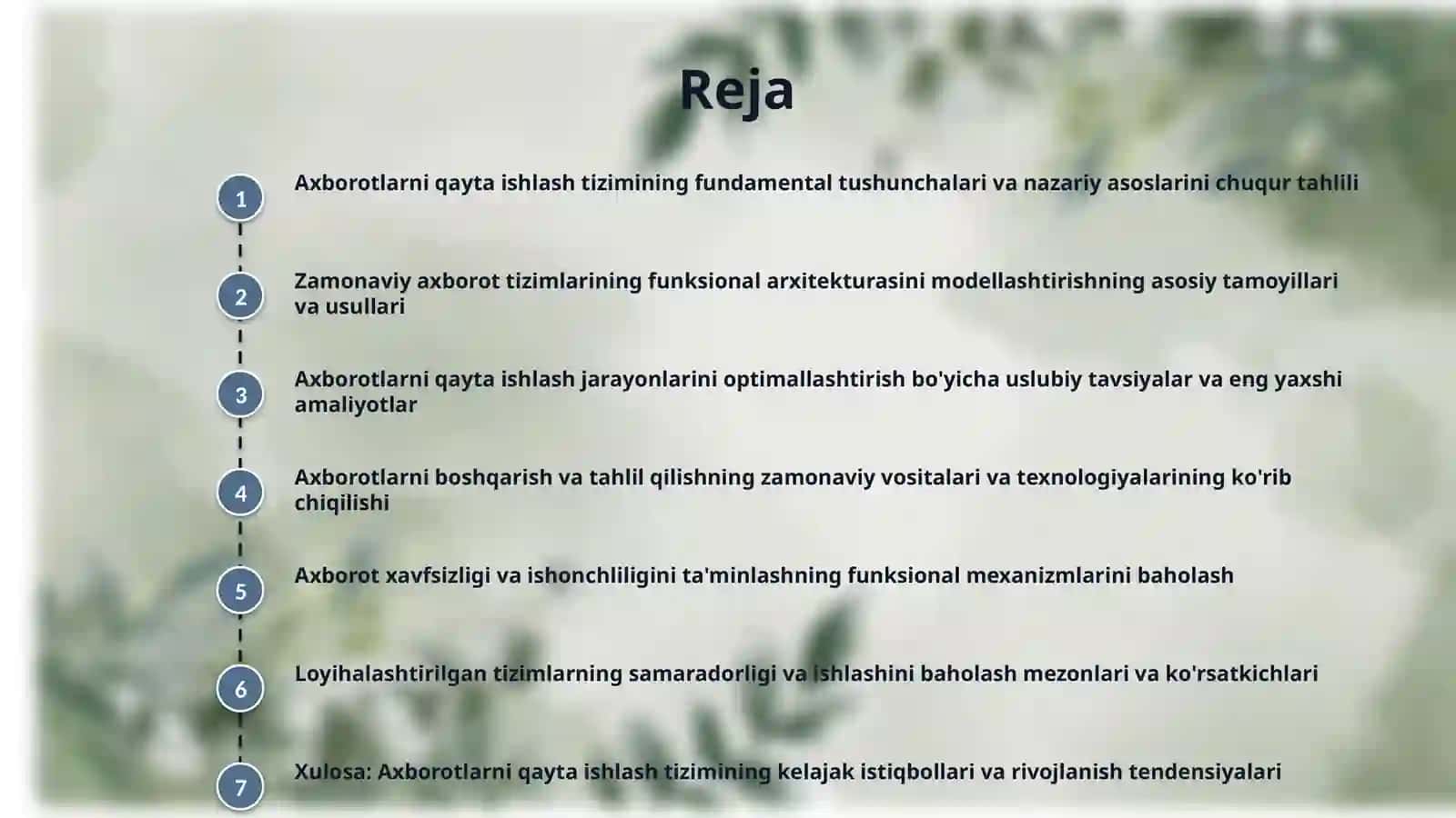 Axborotlarni qayta ishlash tizimining funksional madeli 2