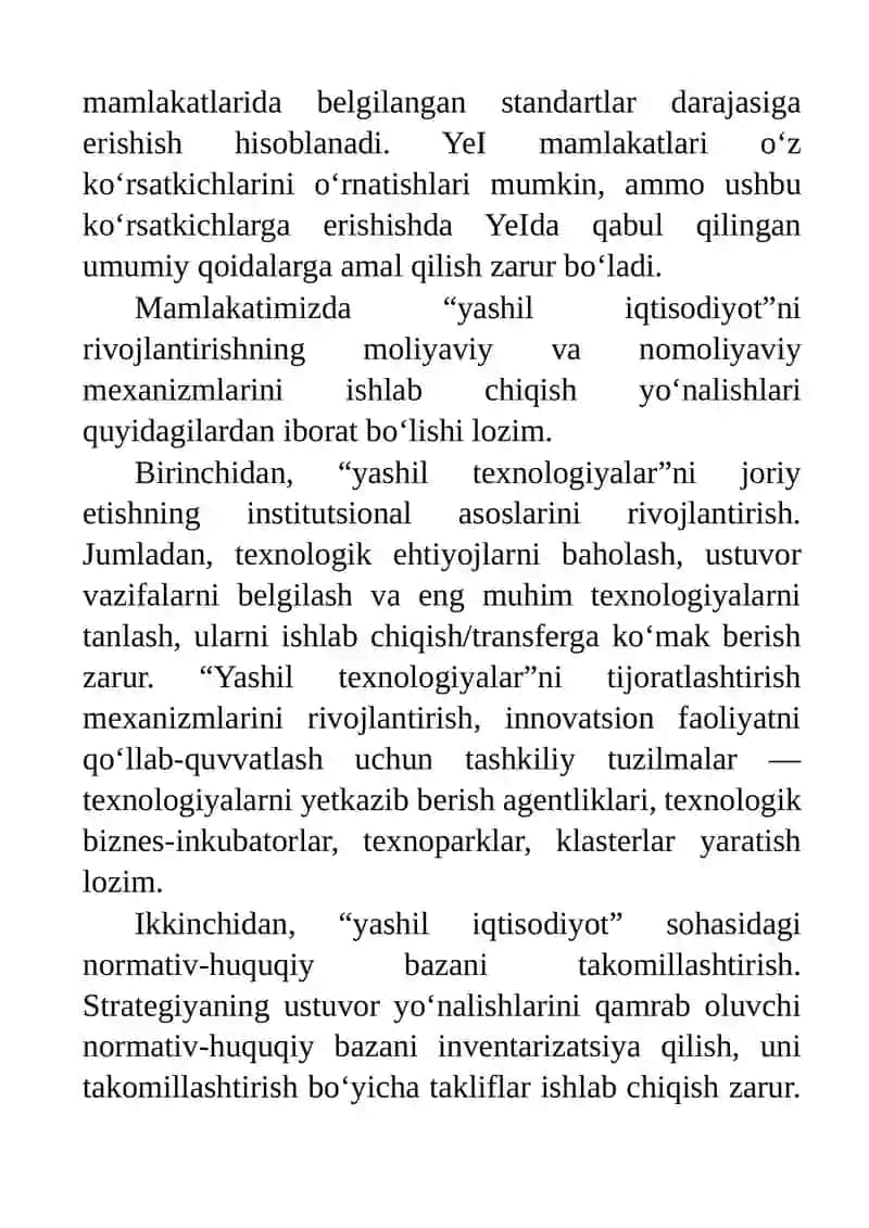 Yashil iqtisodiyotni rivojlantirishning moliyaviy va nomoliyaviy mexanizmlari 2