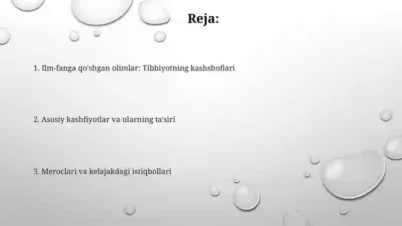 Tibbiyot rivojiga xissa qo'shgan olimlar 2