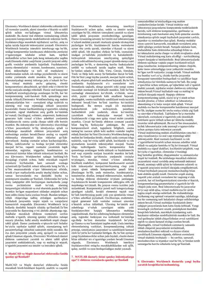 Elektronika va sxemalar fanining predmeti 2