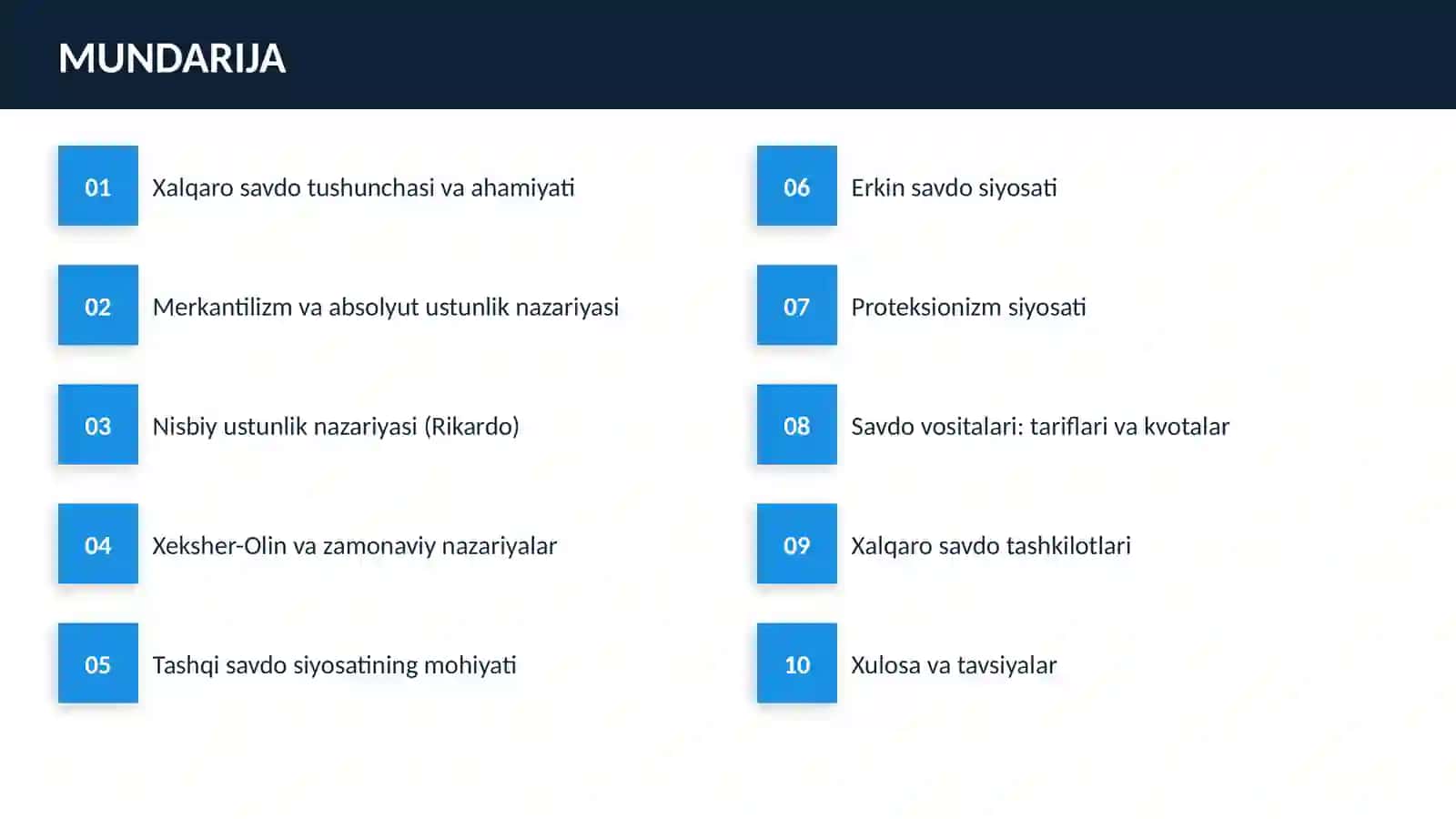 XALQARO SAVDO 2