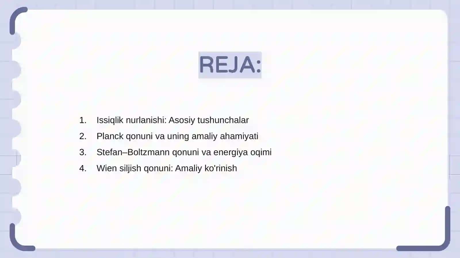 Issiqlik nurlanish qonunlarining amaliyotda qòllanishi 2