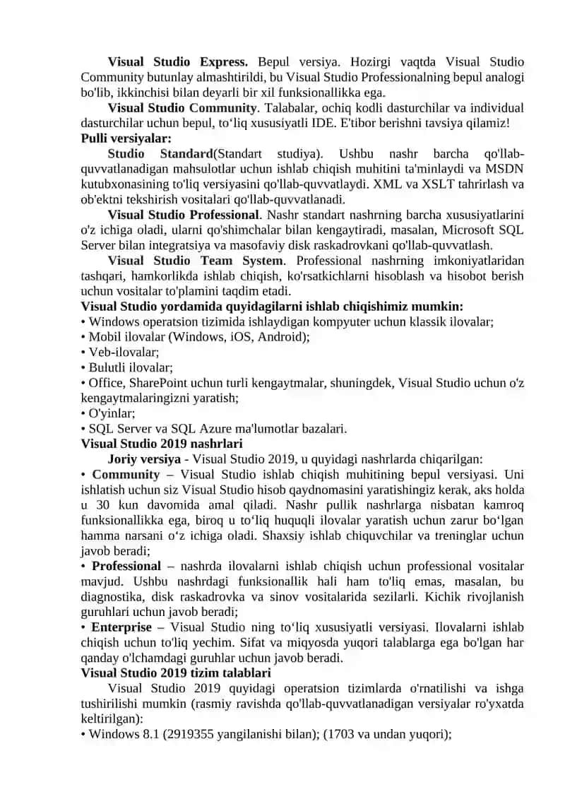 Visual Studio 2