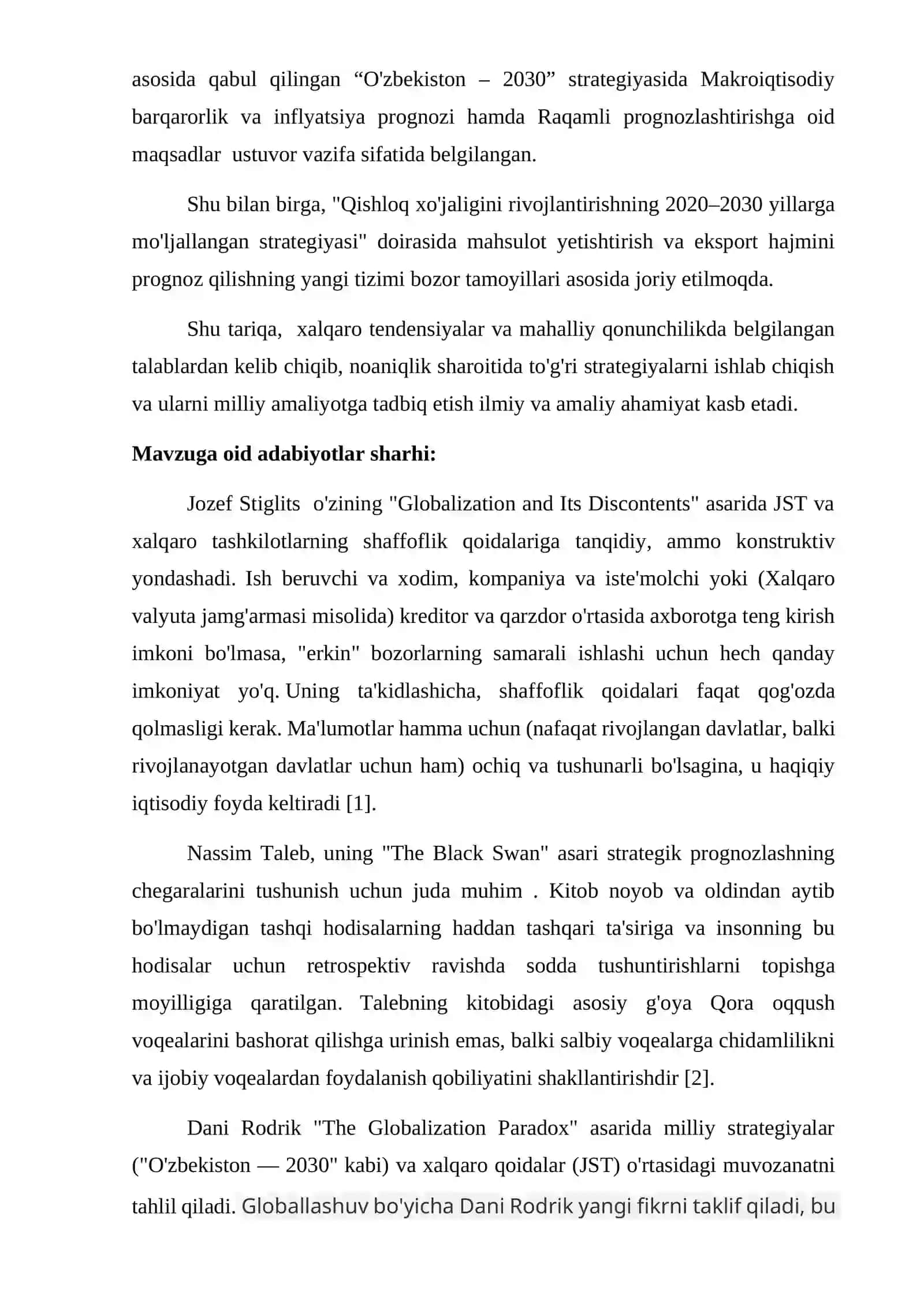 Bozor noaniqligi sharoitida tashqi muhitni strategik prognozlash 2