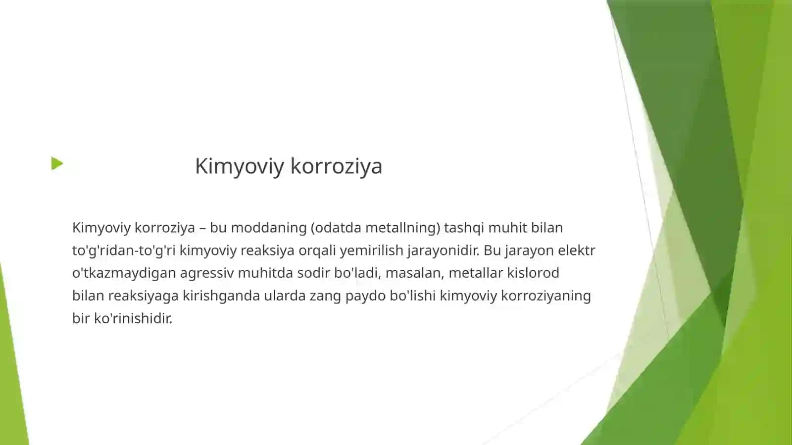 SAMARIDDINNING NEFT-GAZ QURILMALARI KORROZIYASI FANIDAN TA'QDIMOTI 2025-YIL 2