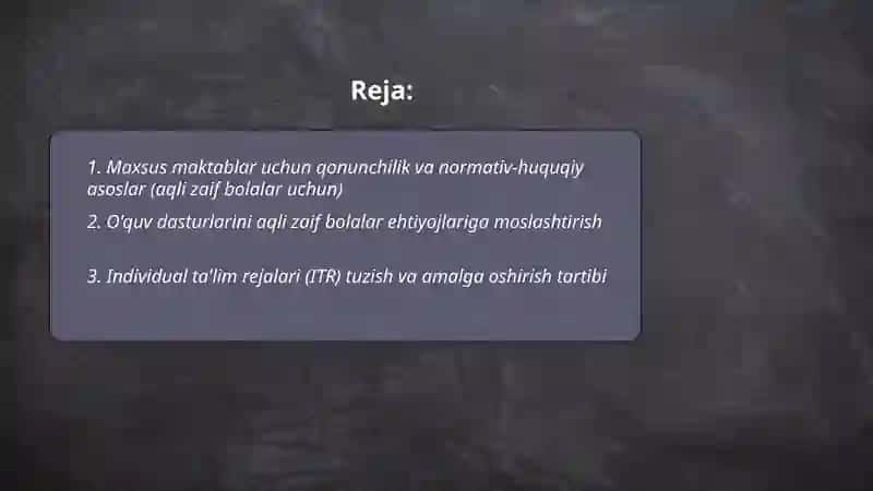 Difektalogiya fanidan tayyorlangan slayd 2