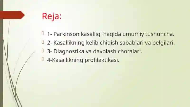 Parkinson kasalligi 2