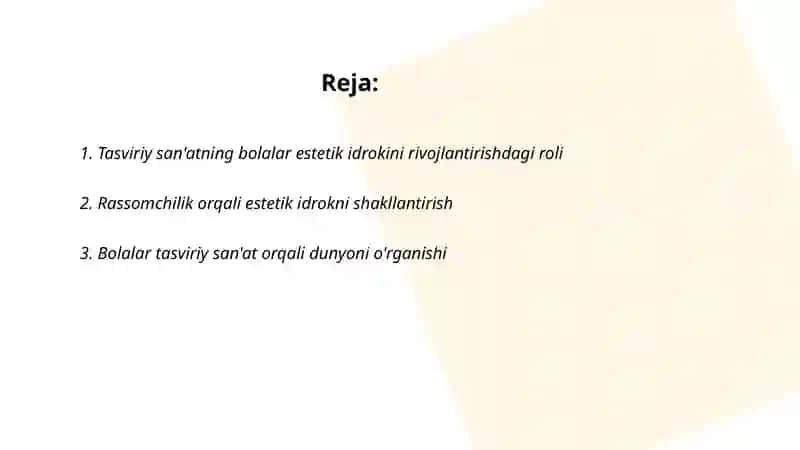 Bolalarda estetik idrok etishni shakllantirishda tasviriy sanatning ahamiyati 2