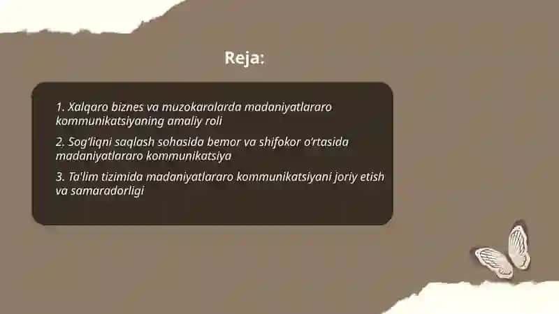 Madaniyatlararo kommunikatsiya fanining amaliy ahamiyati 2