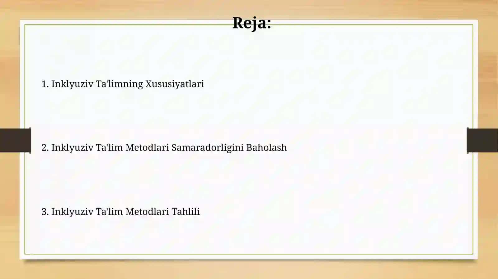Inklyuziv talim metodlari tahlili va xususyatlari 2