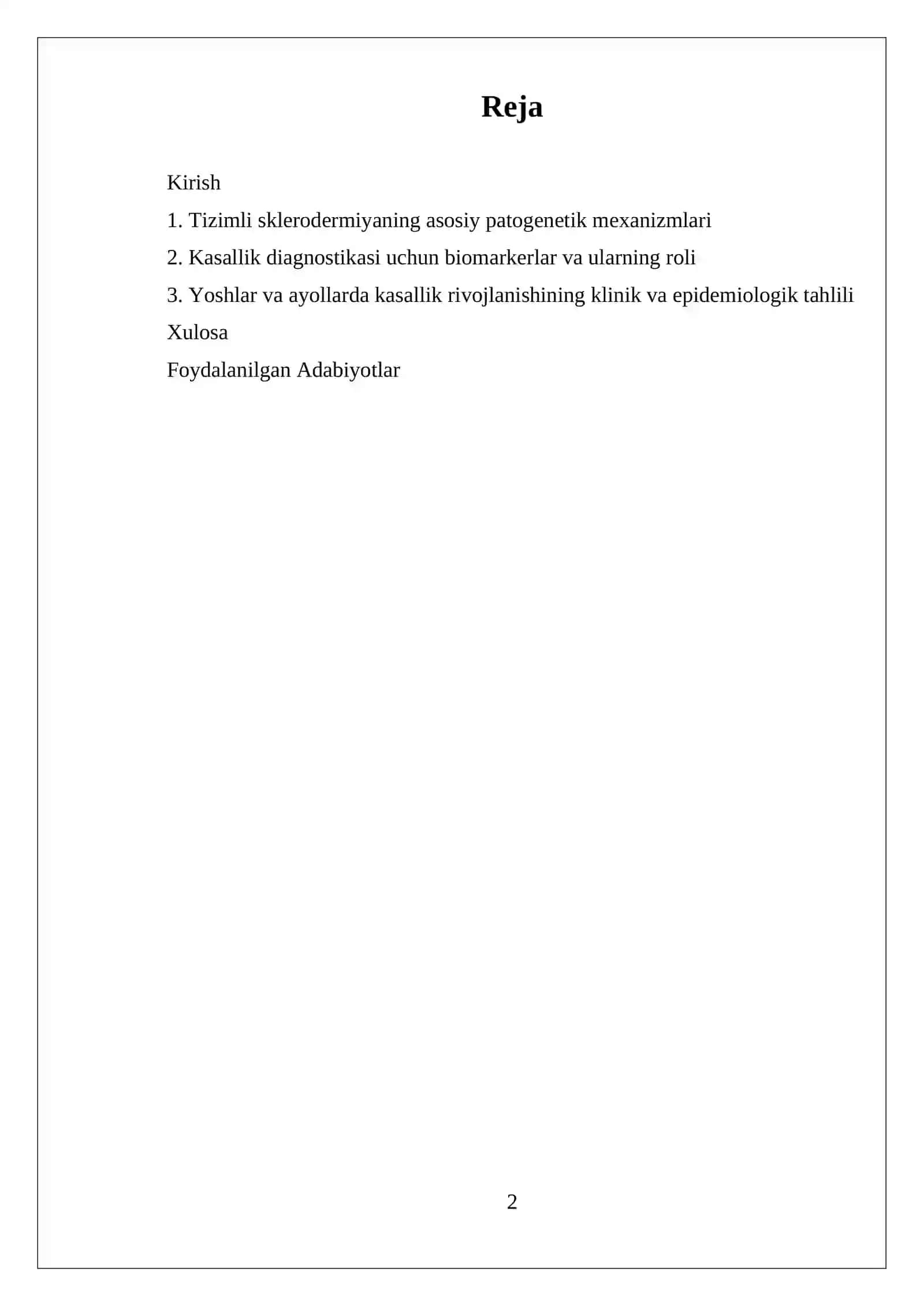 Tizimli Sklerodermiya 2