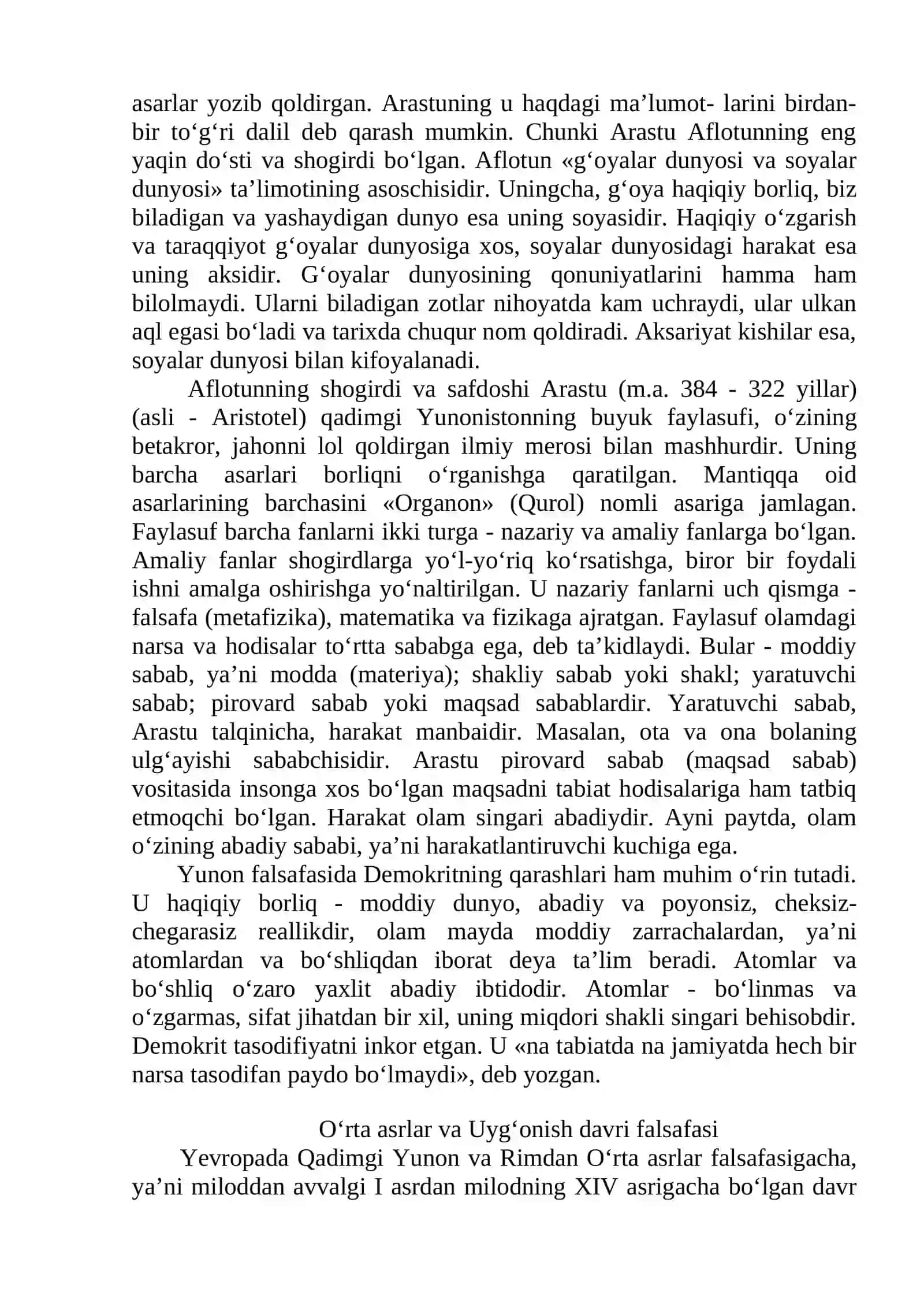 Antik davr falsafasi 2