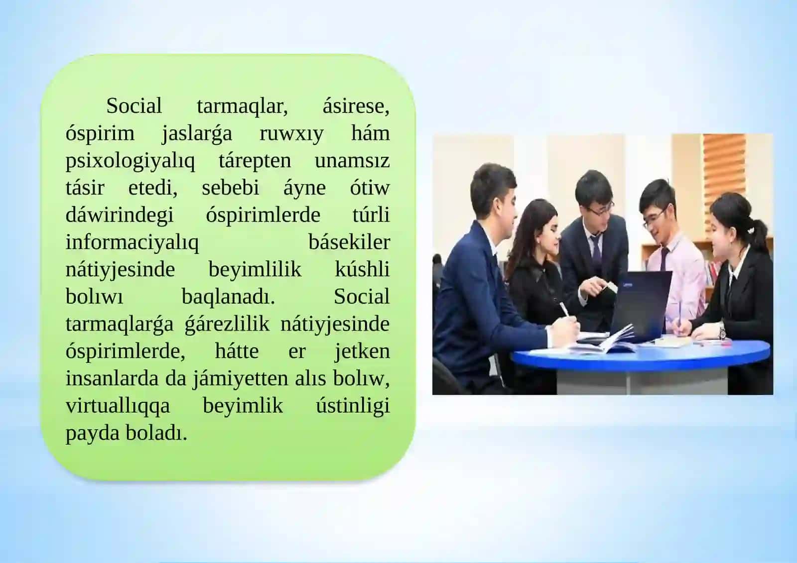 Sociallıq tarmaqlarda diniy informaciyalardan paydalanıw mádeniyatın tárbiyalawdıń zárúrligi 2