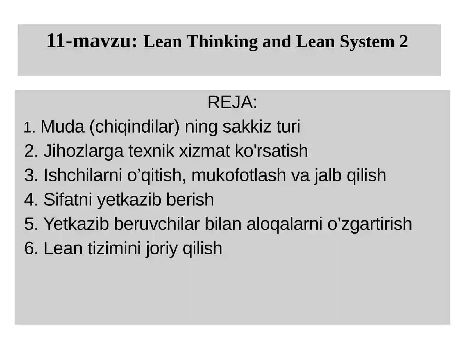 Lean Thinking and Lean System 2 2
