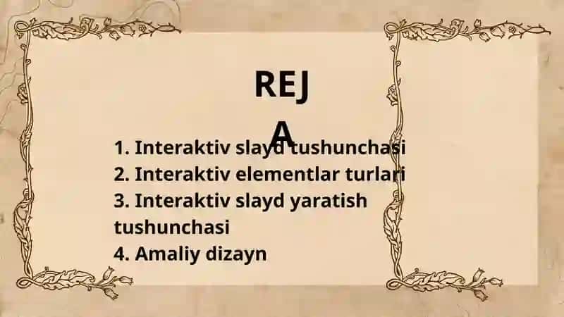Interaktiv slayd yaratish 2