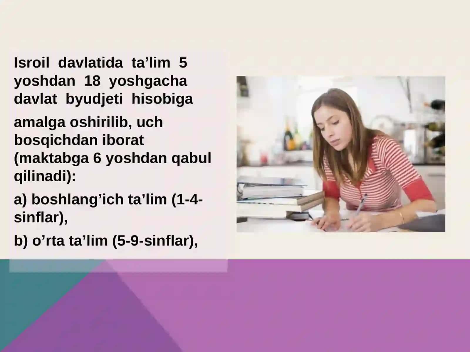 Isroil davlatida ta’lim tizimi 2